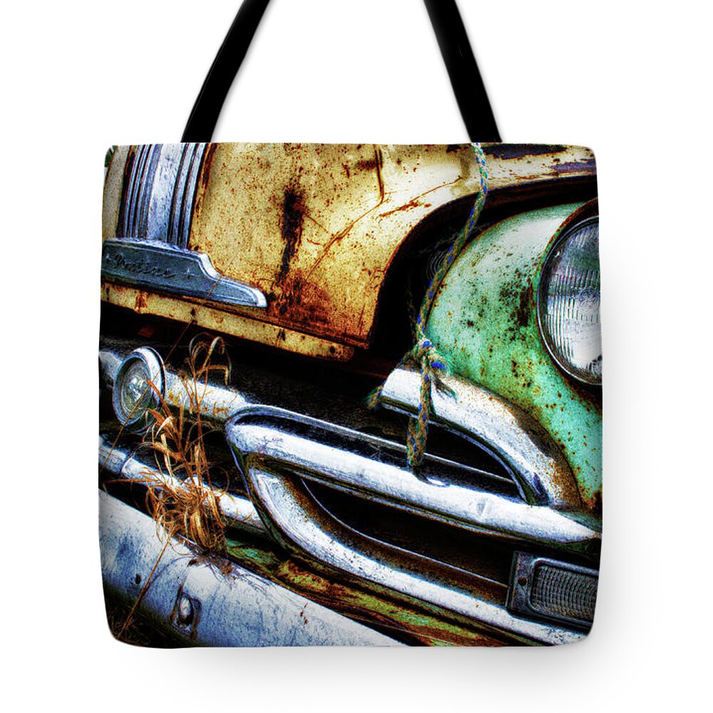 Antiques Tote Bag featuring the photograph Down In The Dumps 1 by Bob Christopher