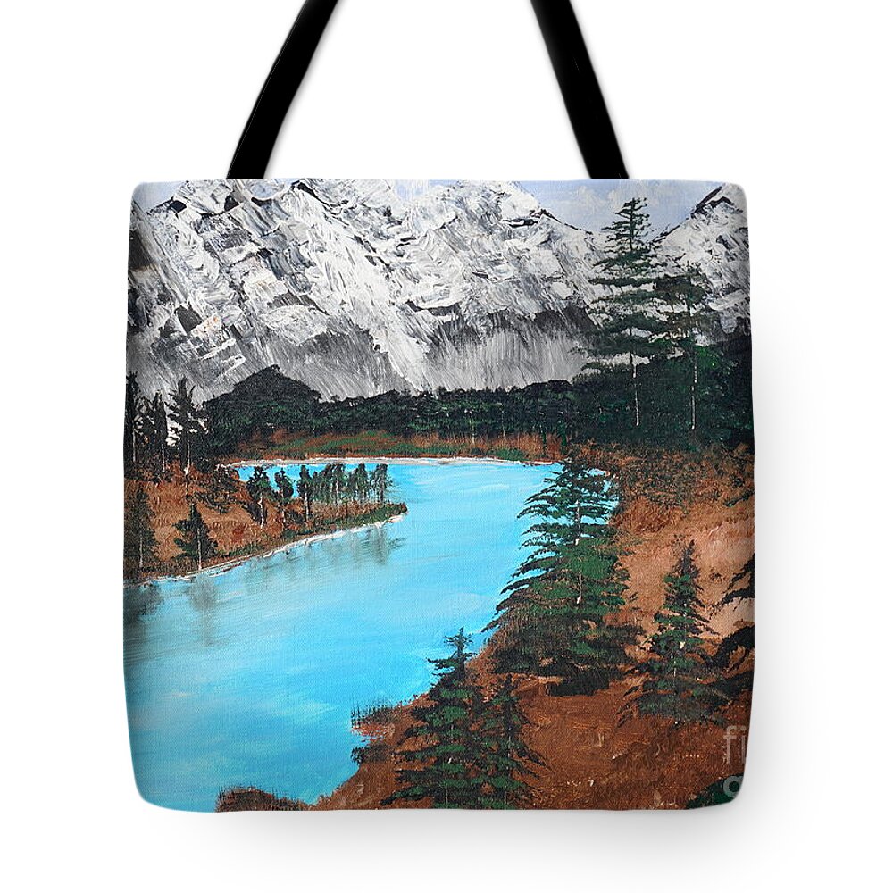 Landscape Tote Bag featuring the painting Down in the Valley by Jimmy Clark