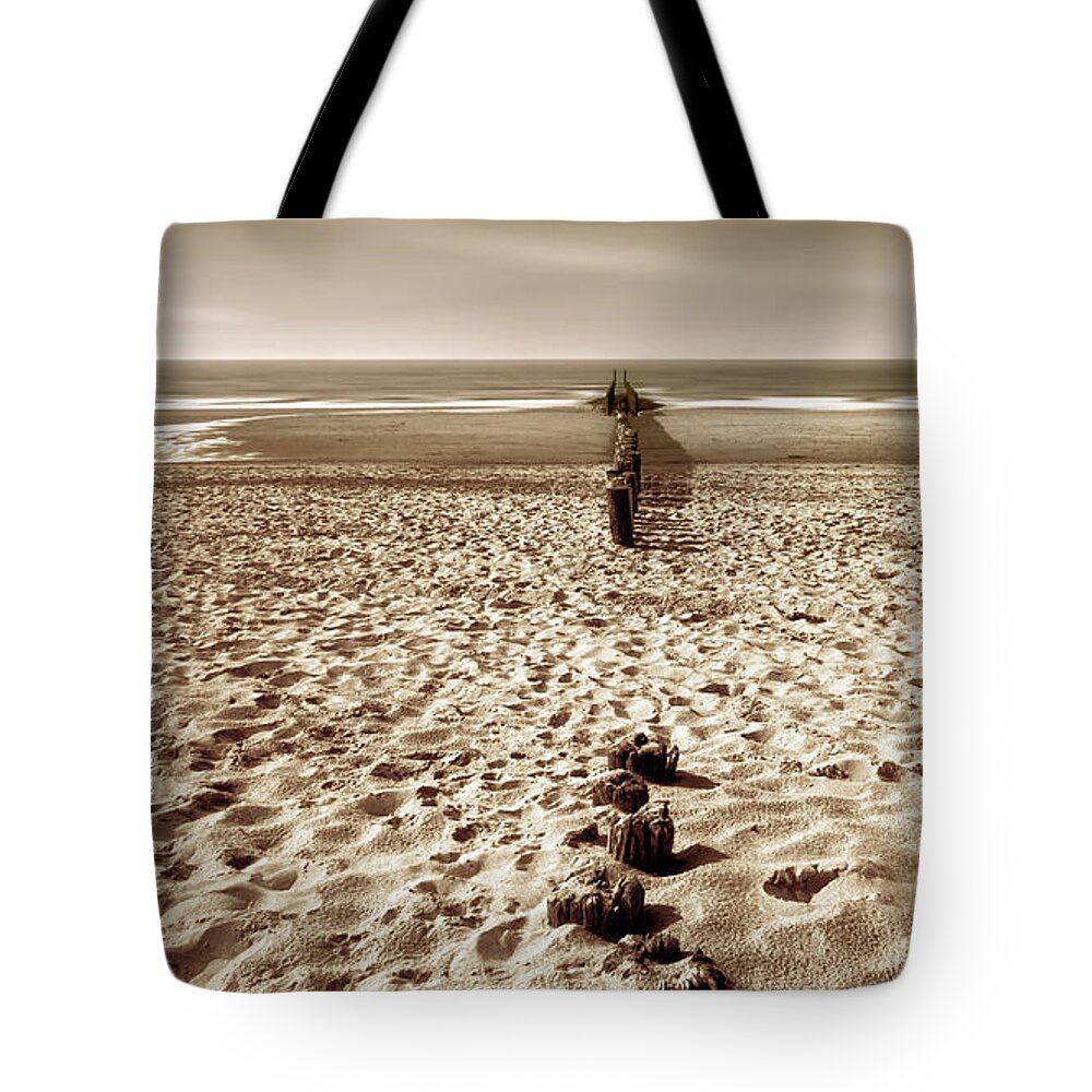 Shore Tote Bag featuring the photograph Down The Shore by Wim Lanclus