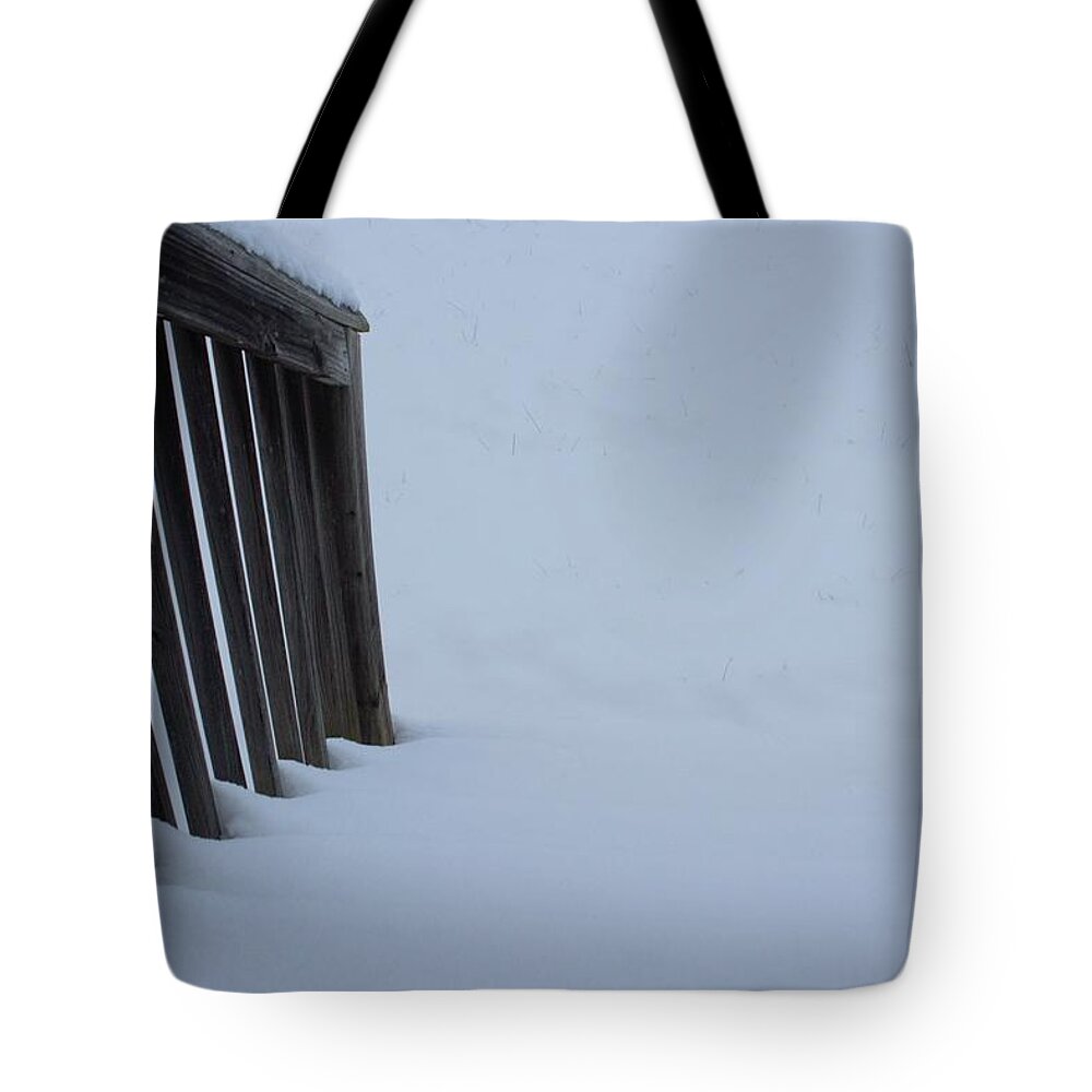 Winter Tote Bag featuring the photograph Down the Steps by Ali Baucom