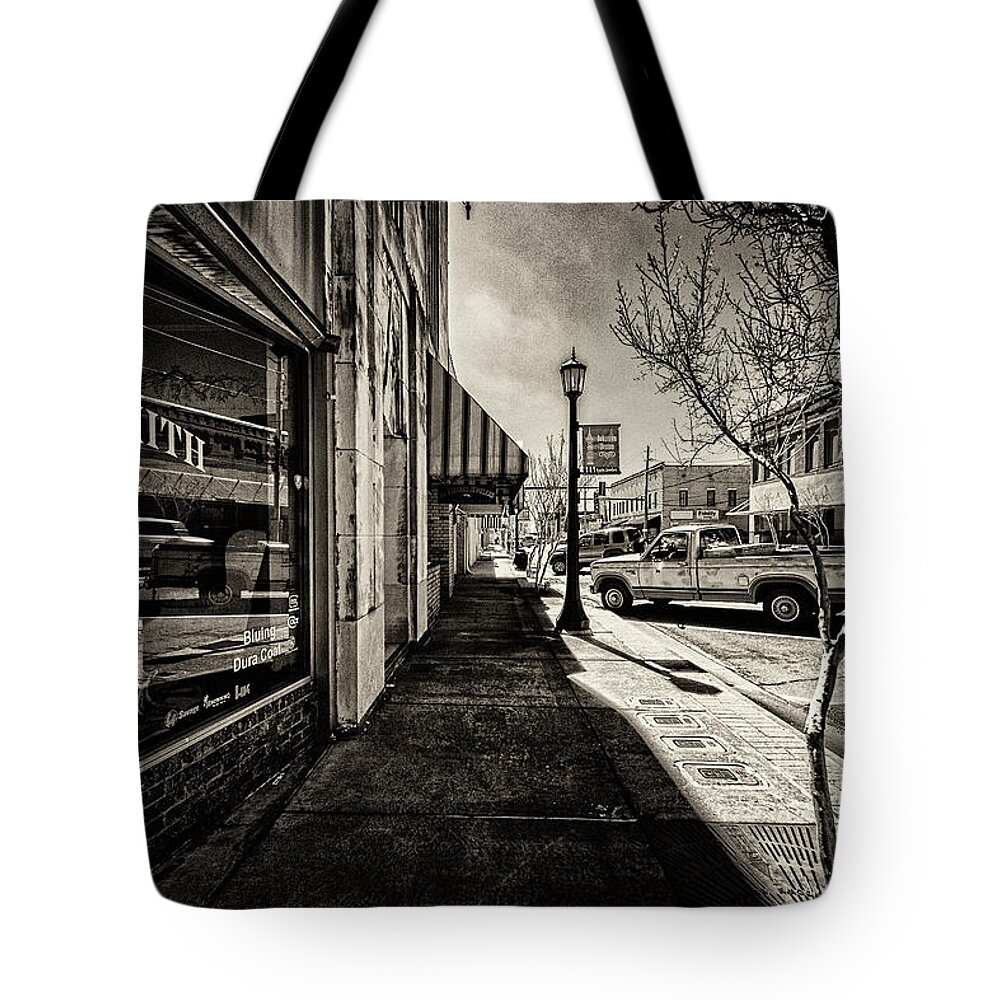 Downtown Tote Bag featuring the photograph Downtown by Michael McKenney