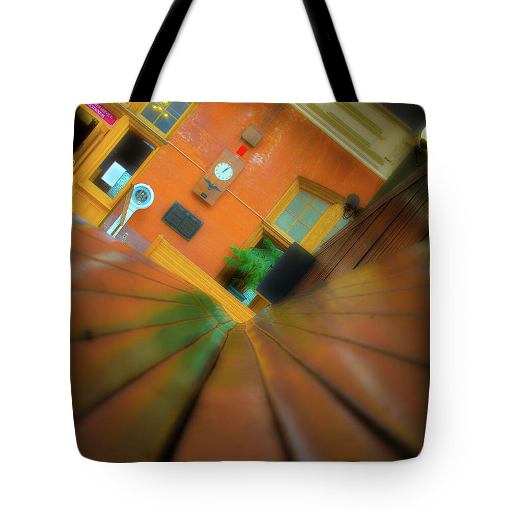 Harrisburg Tote Bag featuring the photograph Downtown Train by Shelley Neff