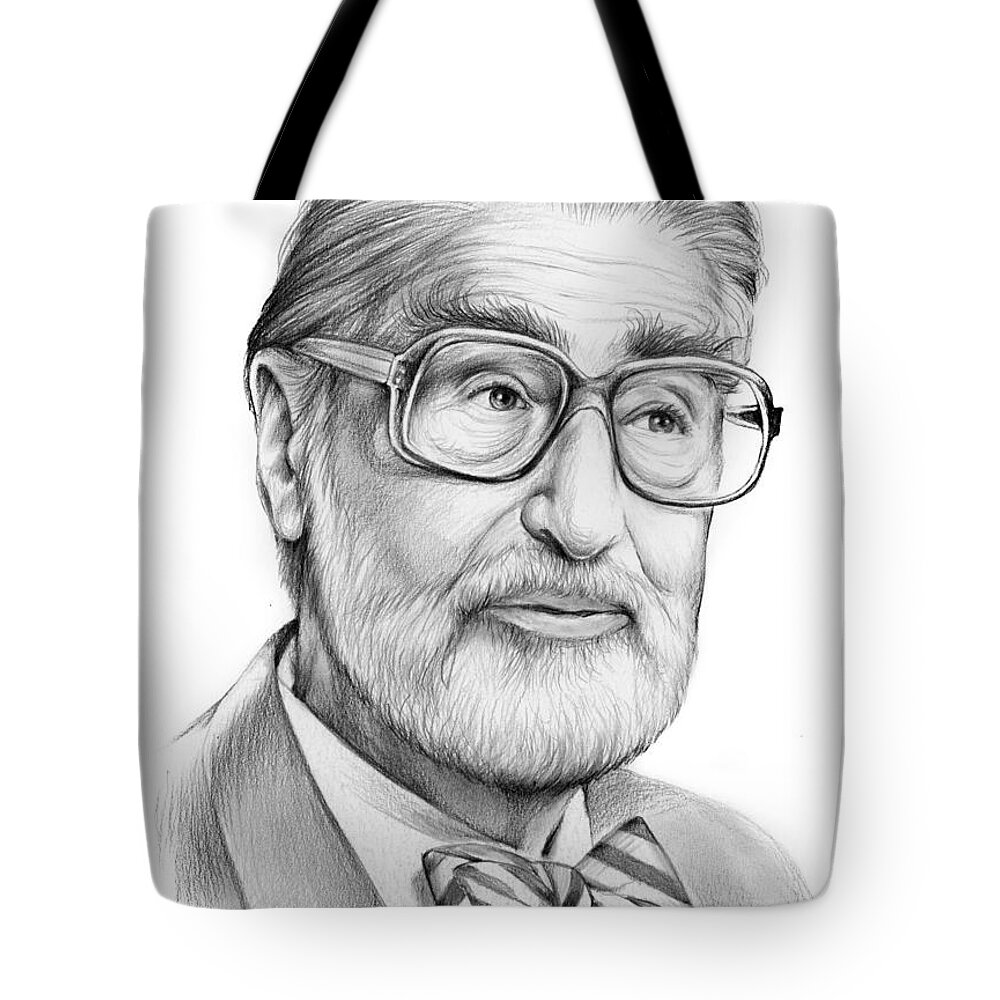Dr. Seuss Tote Bag featuring the drawing Dr. Seuss by Greg Joens