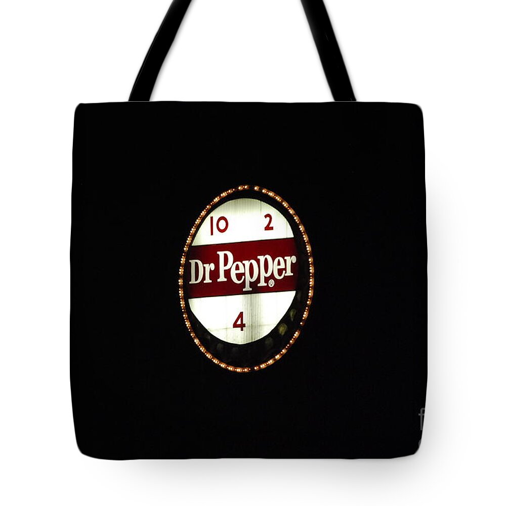 Clock Tote Bag featuring the photograph Dr time by Eric Liller