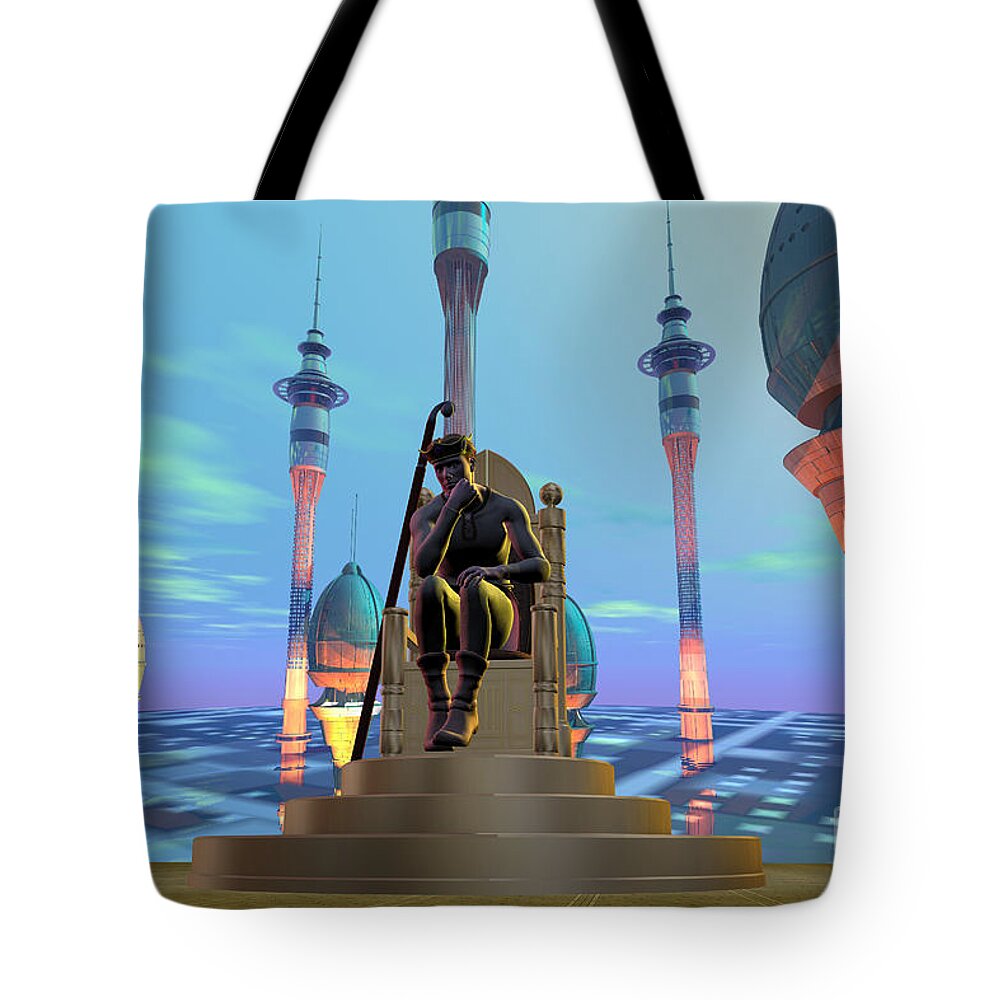 King Tote Bag featuring the painting Dracon 5 by Corey Ford