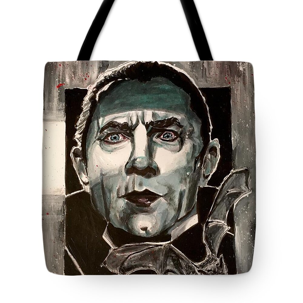 Dracula Tote Bag featuring the painting Dracula by Joel Tesch