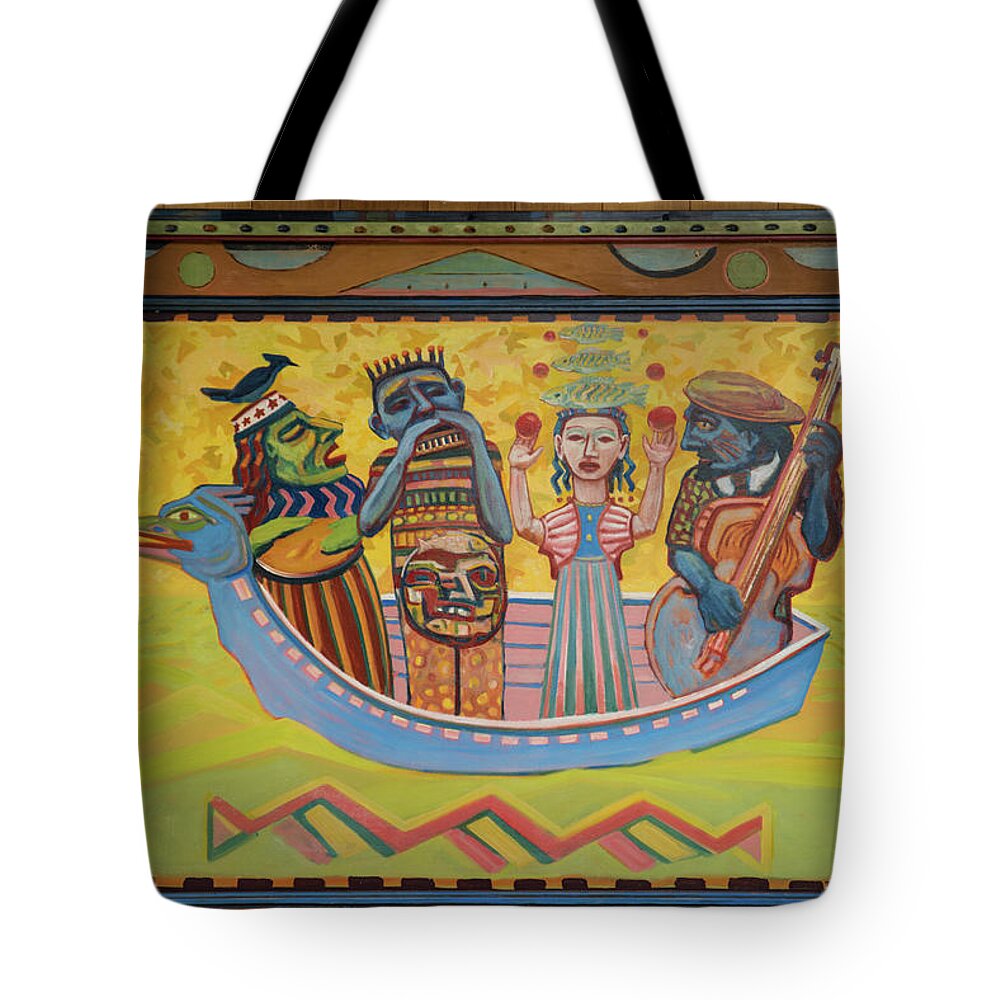 Dragon Boat Band Tote Bag featuring the photograph Dragon Boat Band by Tom Cochran