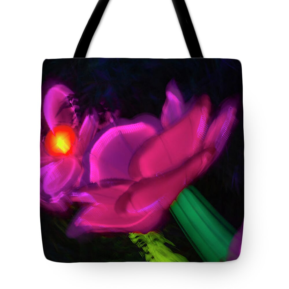 Abstract Tote Bag featuring the photograph Dragon Lights 3 by Rick Mosher