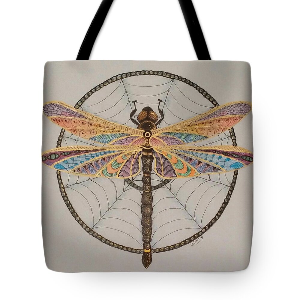 Dragonfly tote bag sale