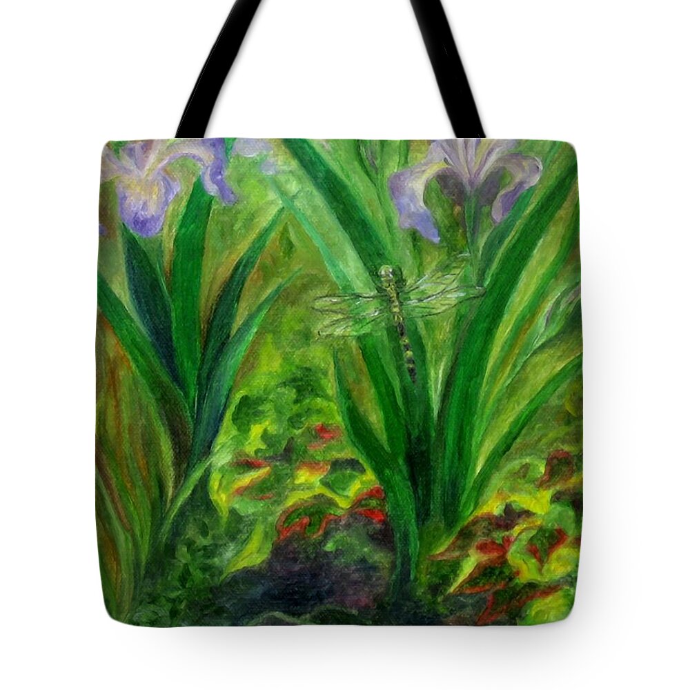 Dragonfly Tote Bag featuring the painting Dragonfly Medicine by FT McKinstry