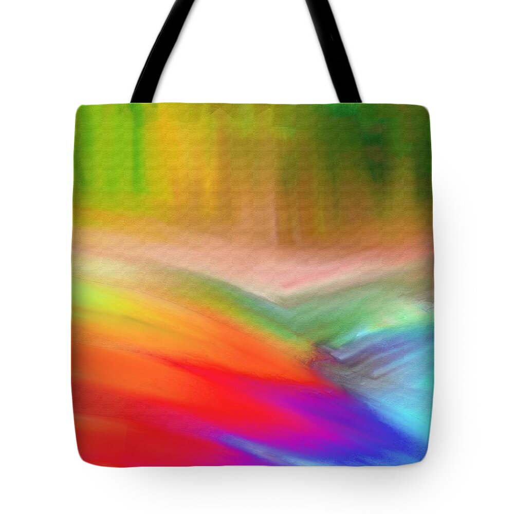 Abstract Tote Bag featuring the painting Drama by Lenore Senior