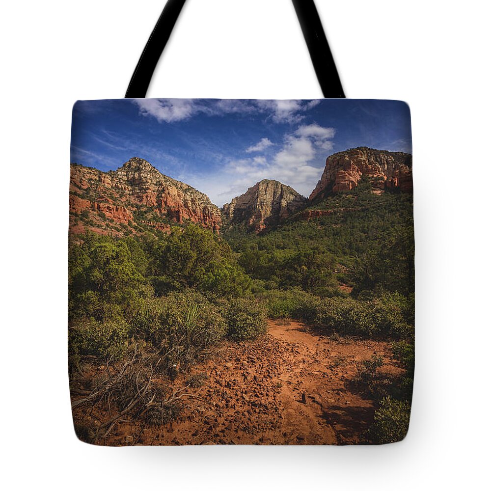 Arizona Tote Bag featuring the photograph Dramatic Cloudscape over Capitol Butte by Andy Konieczny