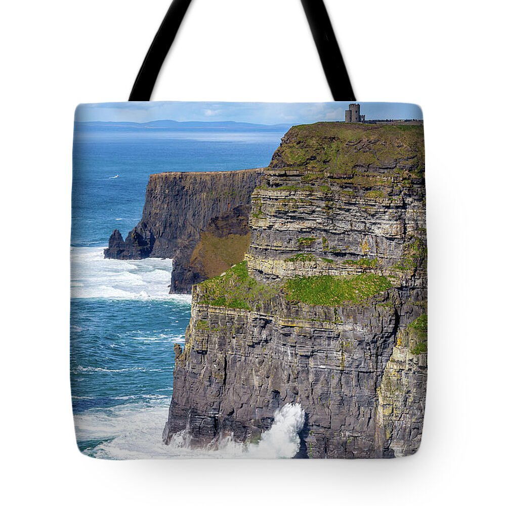 Ocean Tote Bag featuring the photograph Dramatic Irish Coastline by W Chris Fooshee