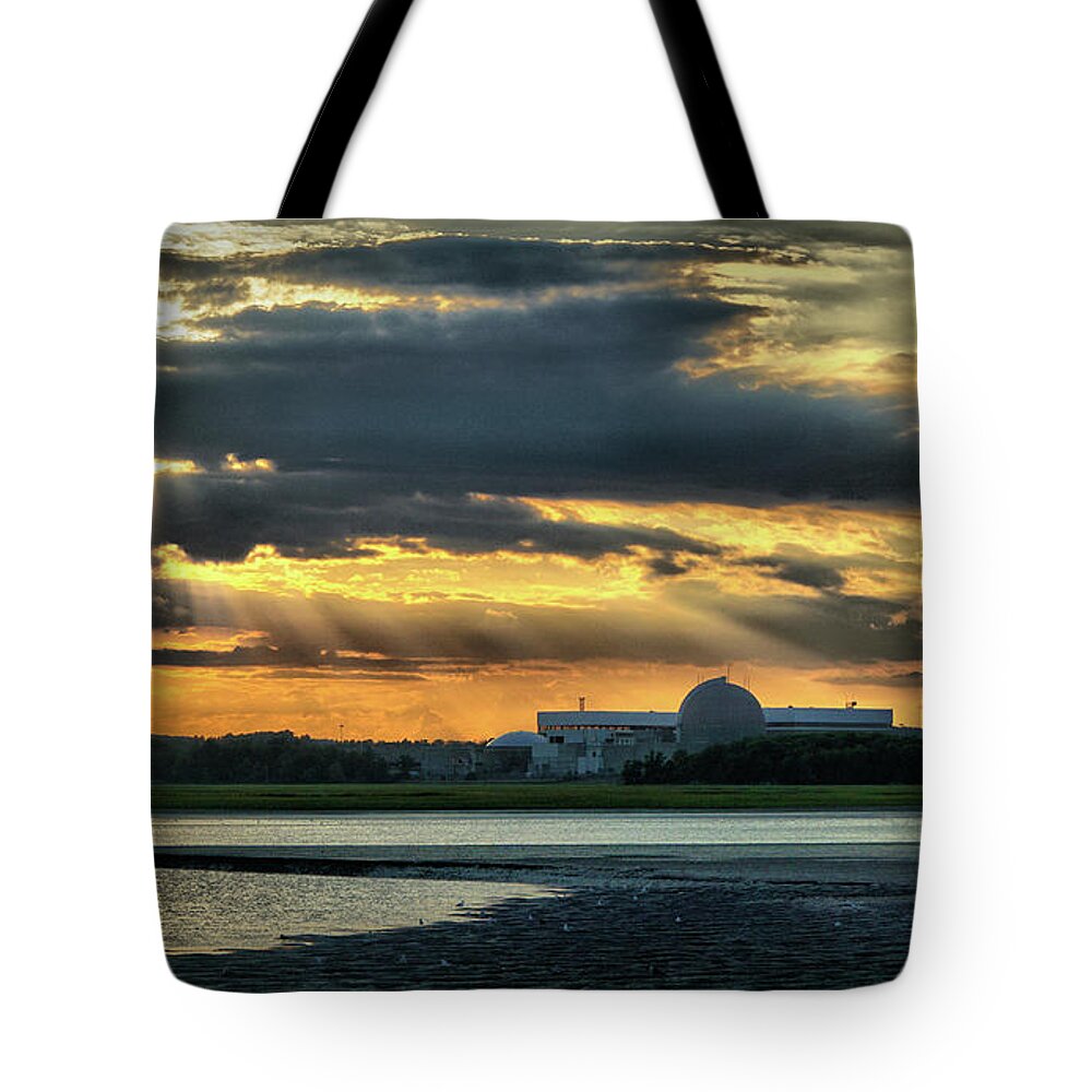 Dramatic Sky Tote Bag featuring the photograph Dramatic sky before sunset by Lilia S