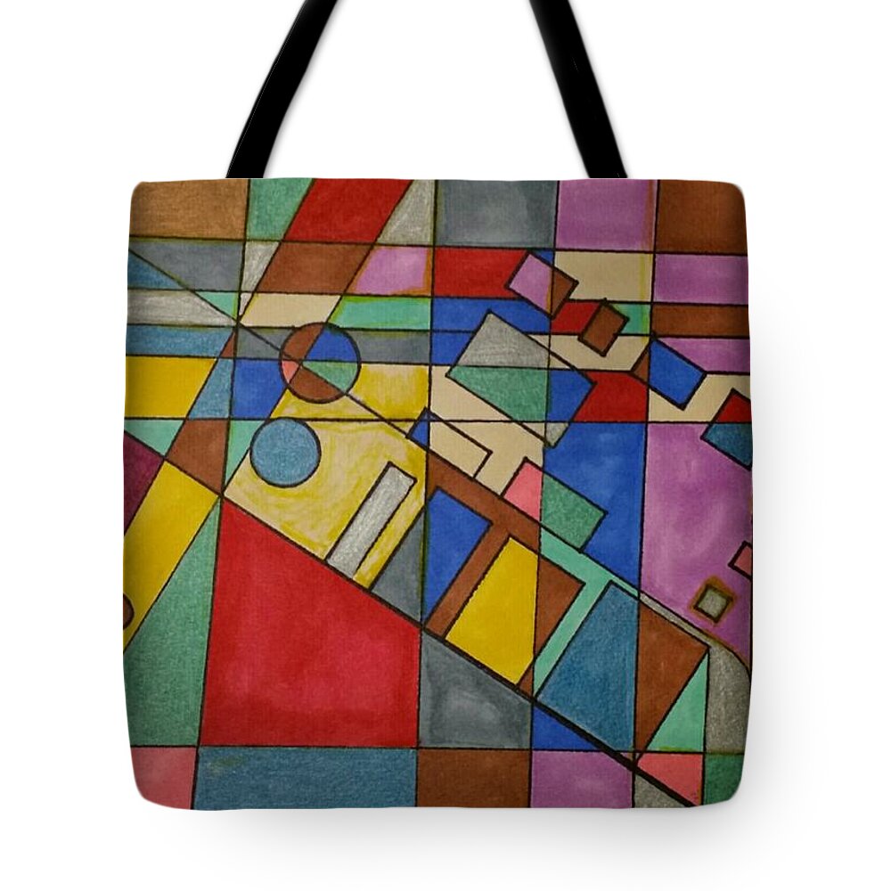Geometric Art Tote Bag featuring the glass art Dream 59 by S S-ray