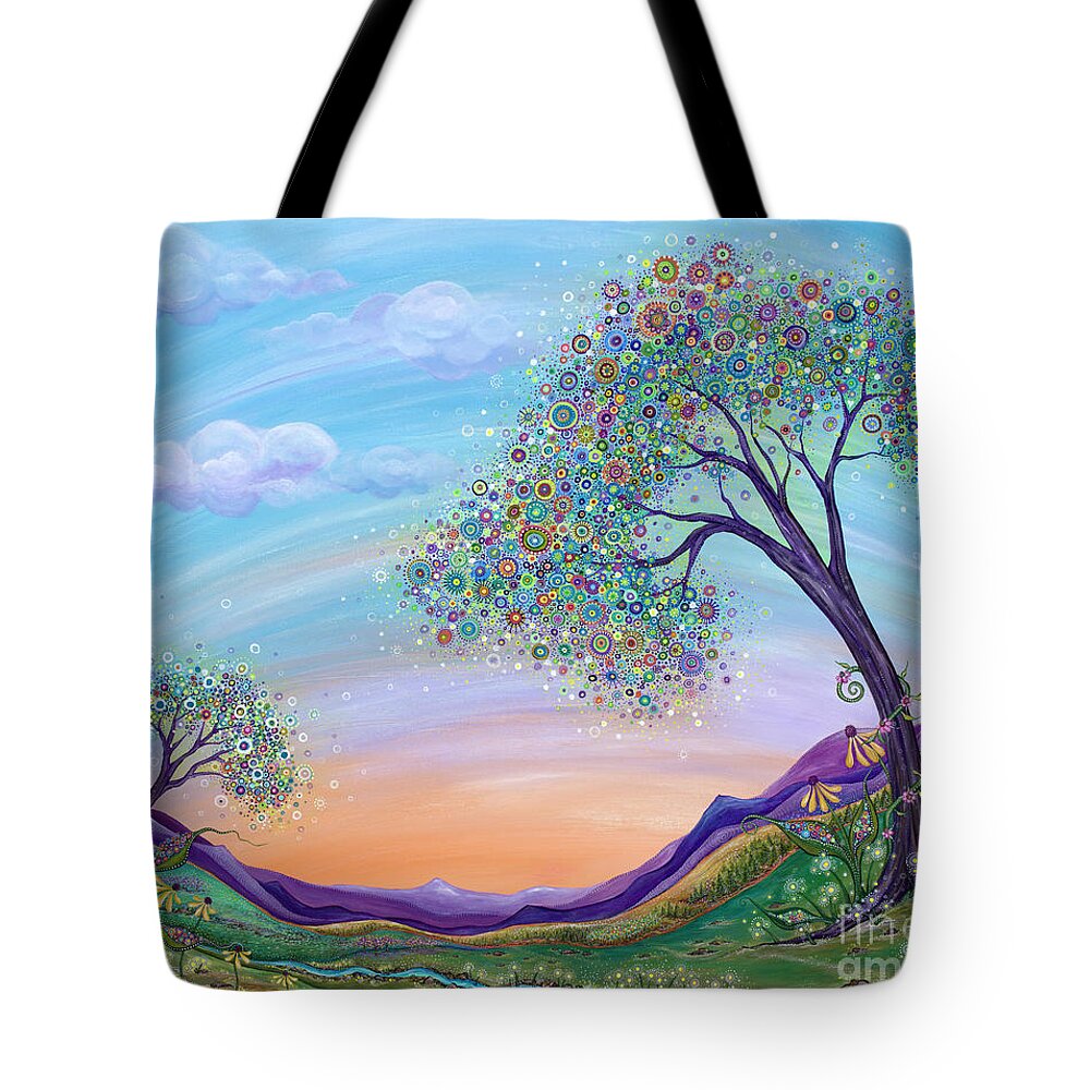 Landscape Painting Tote Bag featuring the painting Dream Big by Tanielle Childers