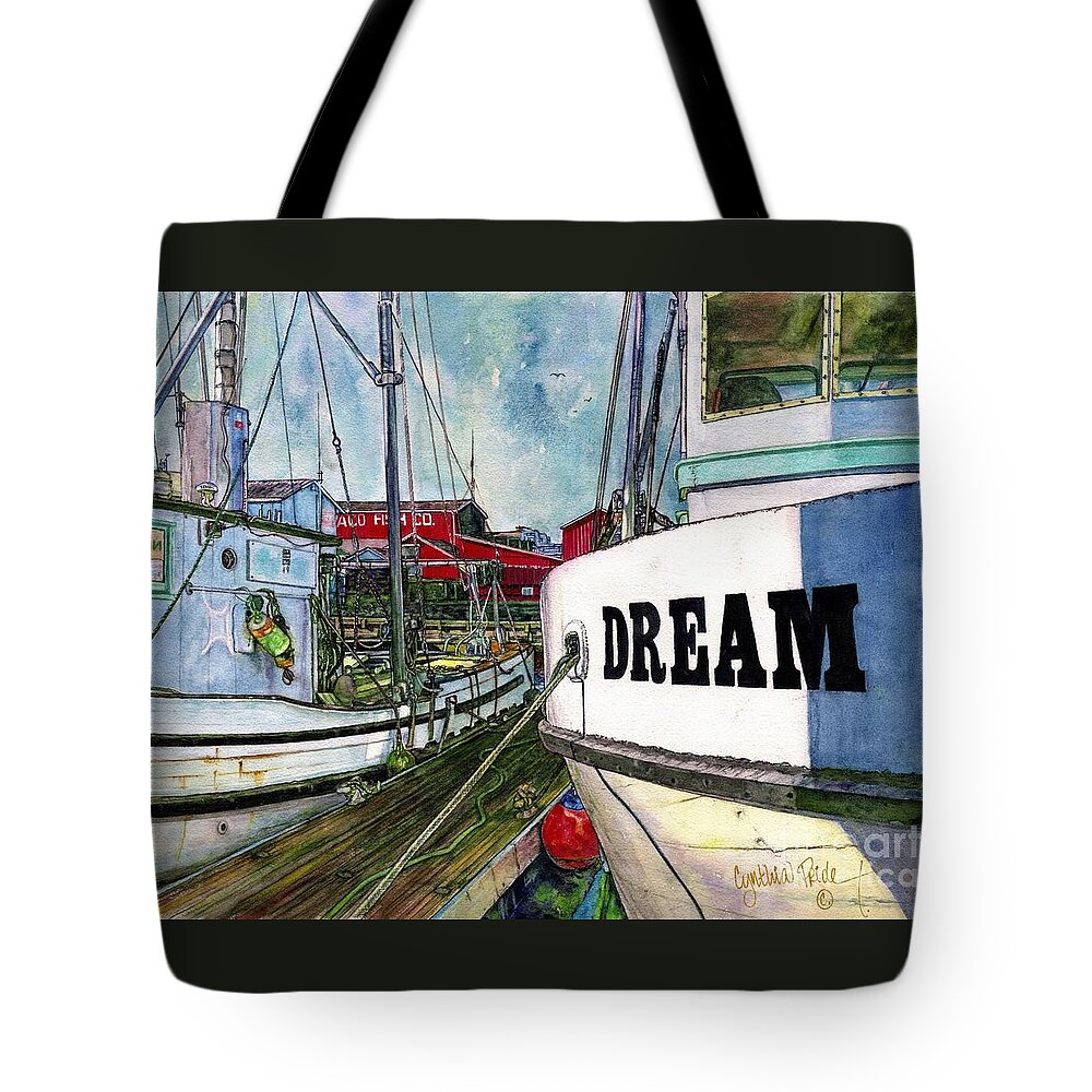 Cynthia Pride Watercolor Paintings Tote Bag featuring the painting Dream by Cynthia Pride