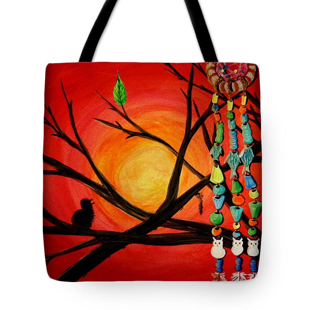 Dream Tote Bag featuring the painting Dream Window 923 by M E
