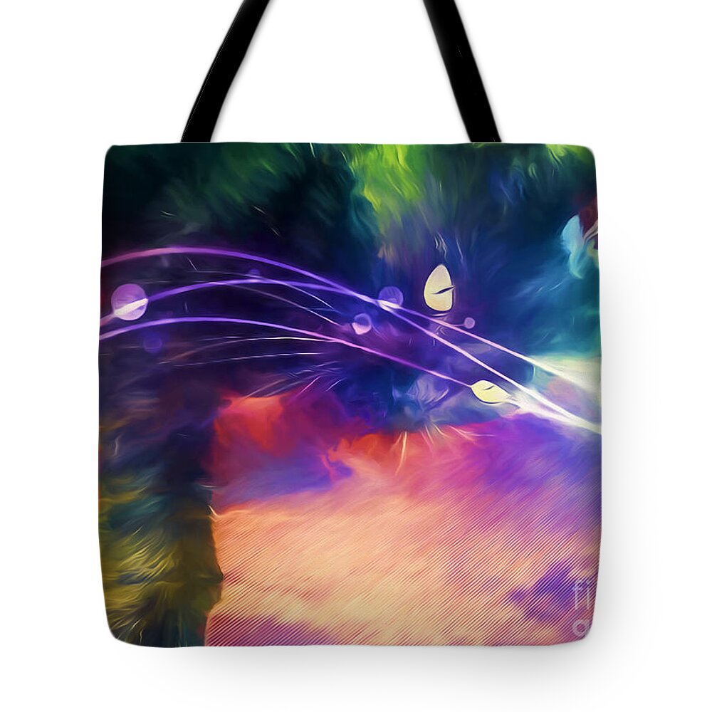 Abstract Tote Bag featuring the digital art Dreamer by DB Hayes