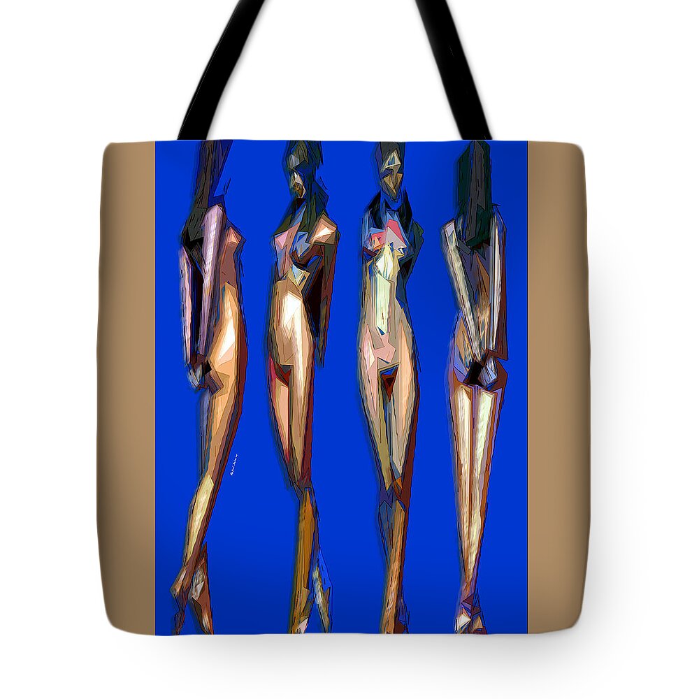 Rafael Salazar Tote Bag featuring the digital art Dreamgirls by Rafael Salazar