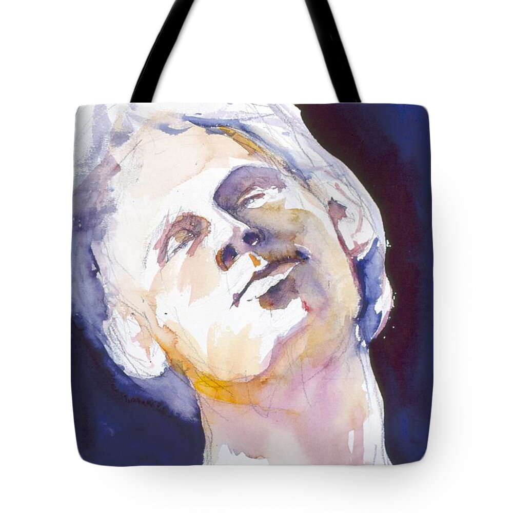 Headshot Tote Bag featuring the painting Dreaming by Barbara Pease