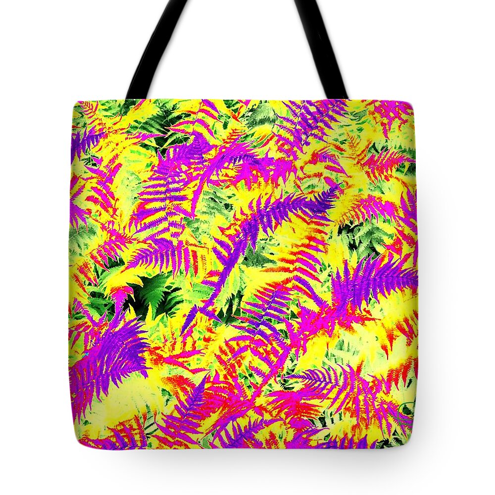Photo-painting Tote Bag featuring the photograph Dreaming Ferns by Ludwig Keck