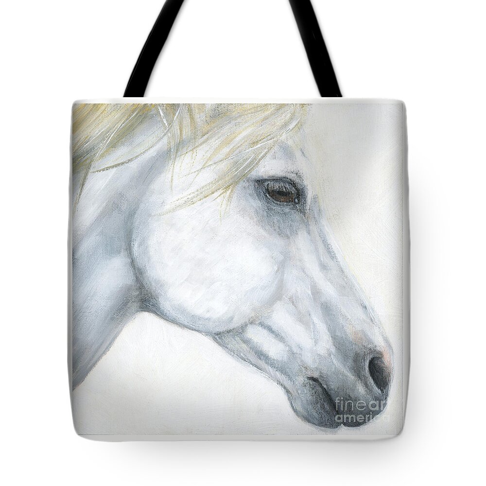 Horse Tote Bag featuring the painting Sacred Stallion by Brandy Woods