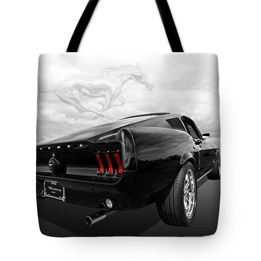 Classic Ford Mustang Tote Bag featuring the photograph Dreaming of the '60s - '67 Mustang Fastback by Gill Billington
