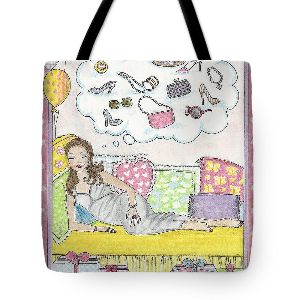 Dreams Tote Bag featuring the mixed media Dreams by Stephanie Hessler