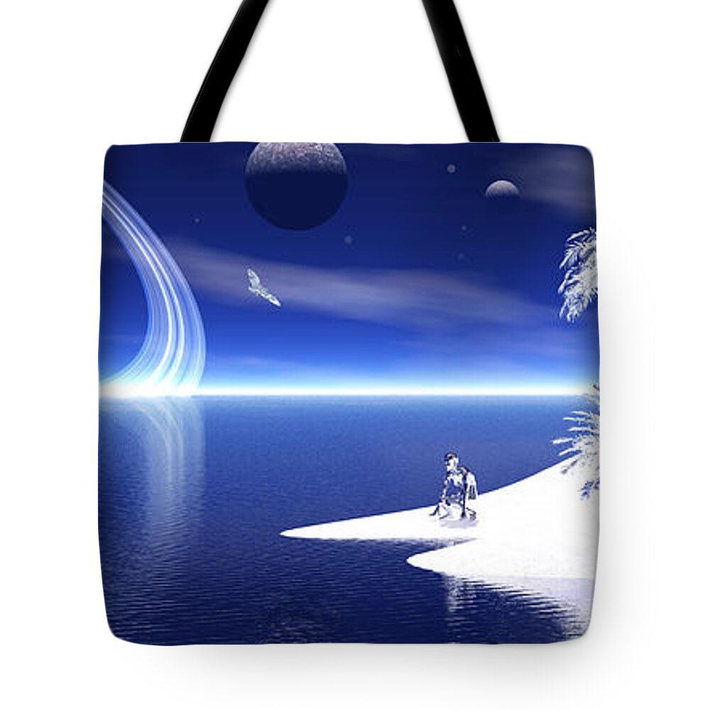 Dreamscape Tote Bag featuring the digital art Dreamscape by Claude McCoy