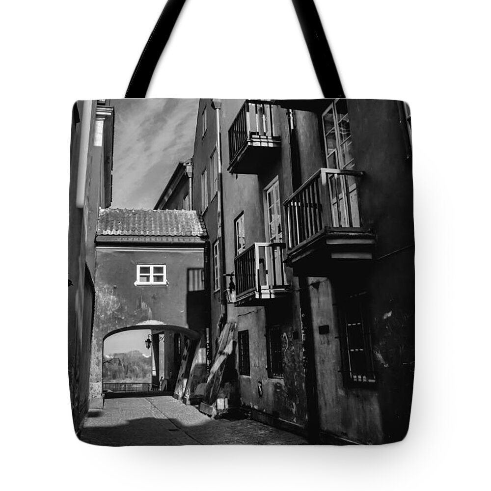 Warsaw Tote Bag featuring the photograph Dreamy Dawna Street Warsaw by Carol Japp