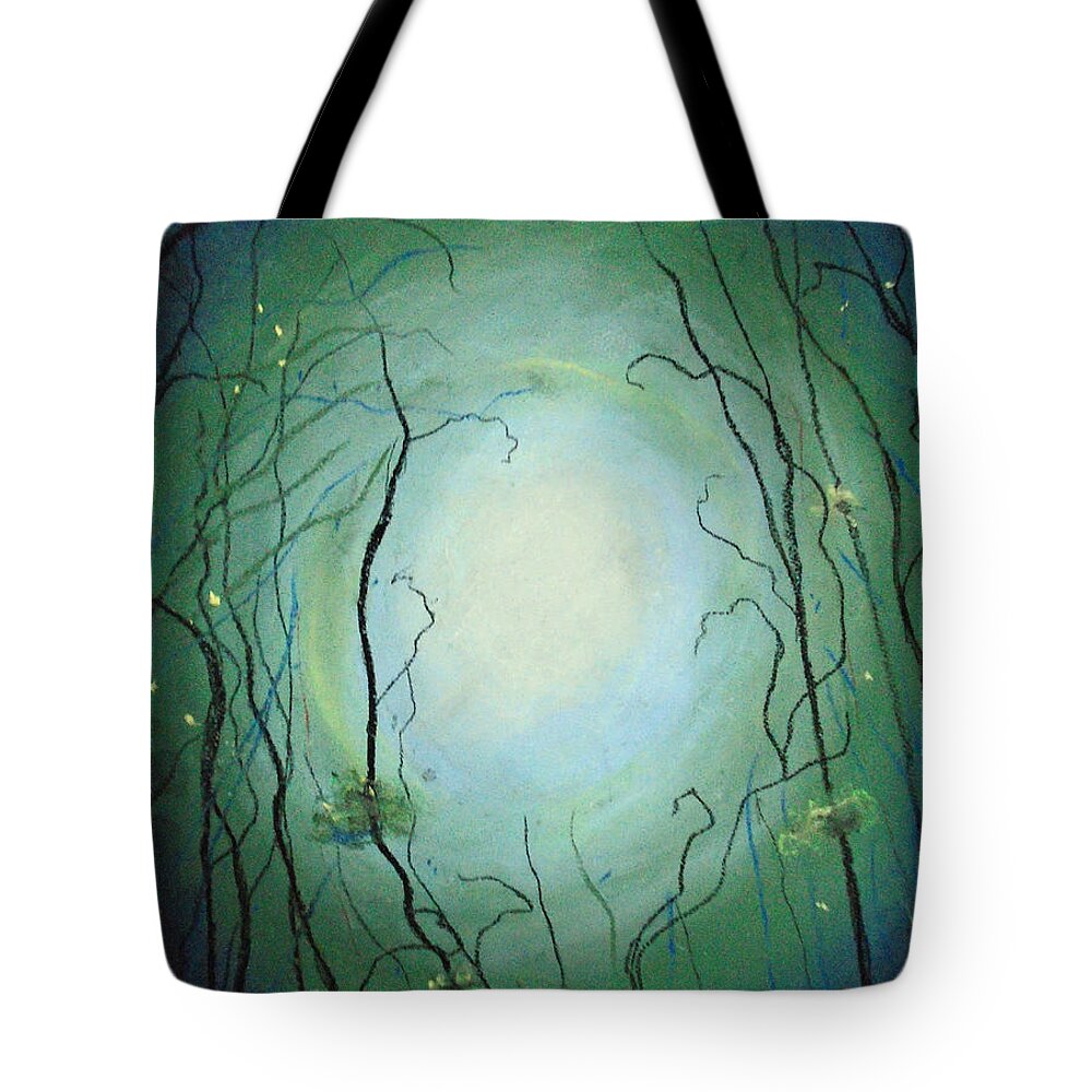 Sea Abstract Tote Bag featuring the drawing Dreamy Sea by Jen Shearer