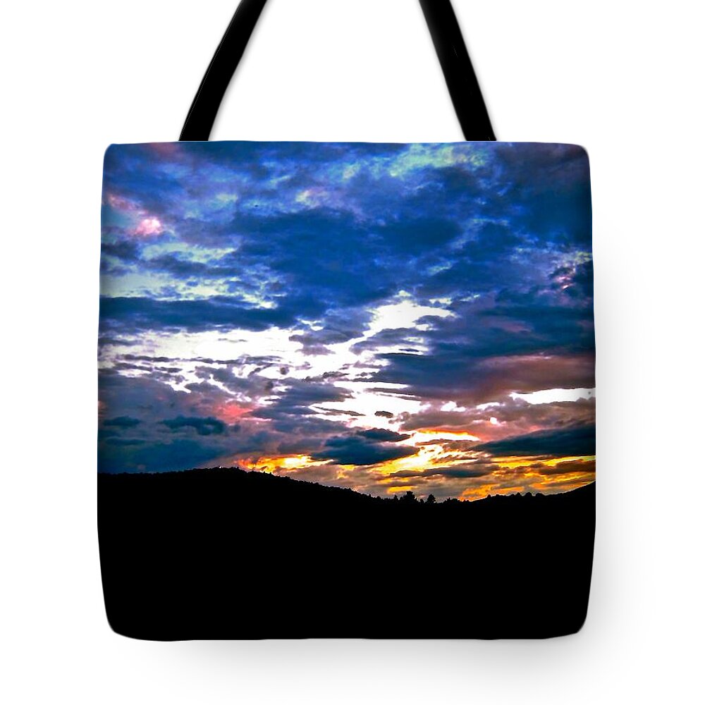 Sunset Tote Bag featuring the photograph Drenched in Bach by Elizabeth Tillar