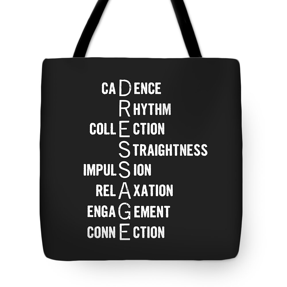 Impulsion Tote Bag featuring the photograph Dressage Pyramid Defined by Dressage Design