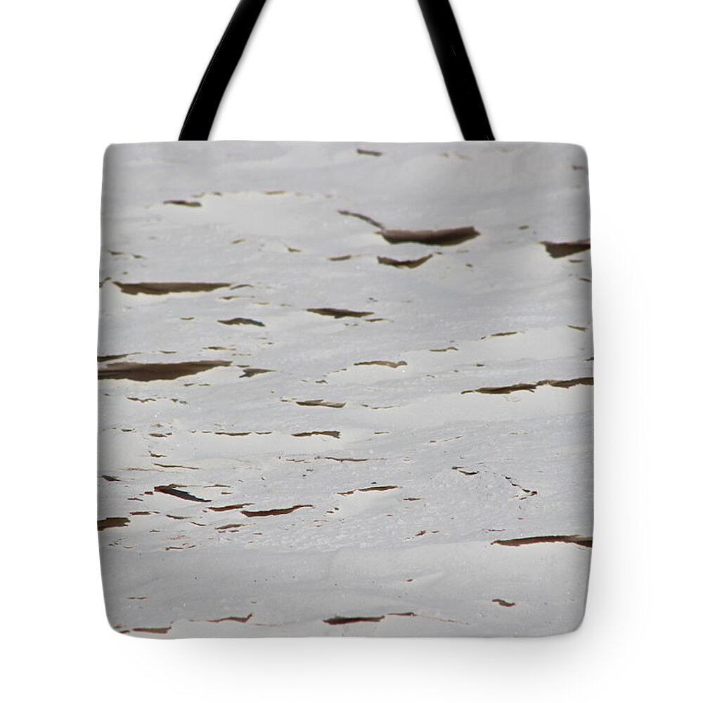 Layers Of Gypsum Sand Tote Bag featuring the photograph Dried Layers of Fine Gypsum Sands by Colleen Cornelius