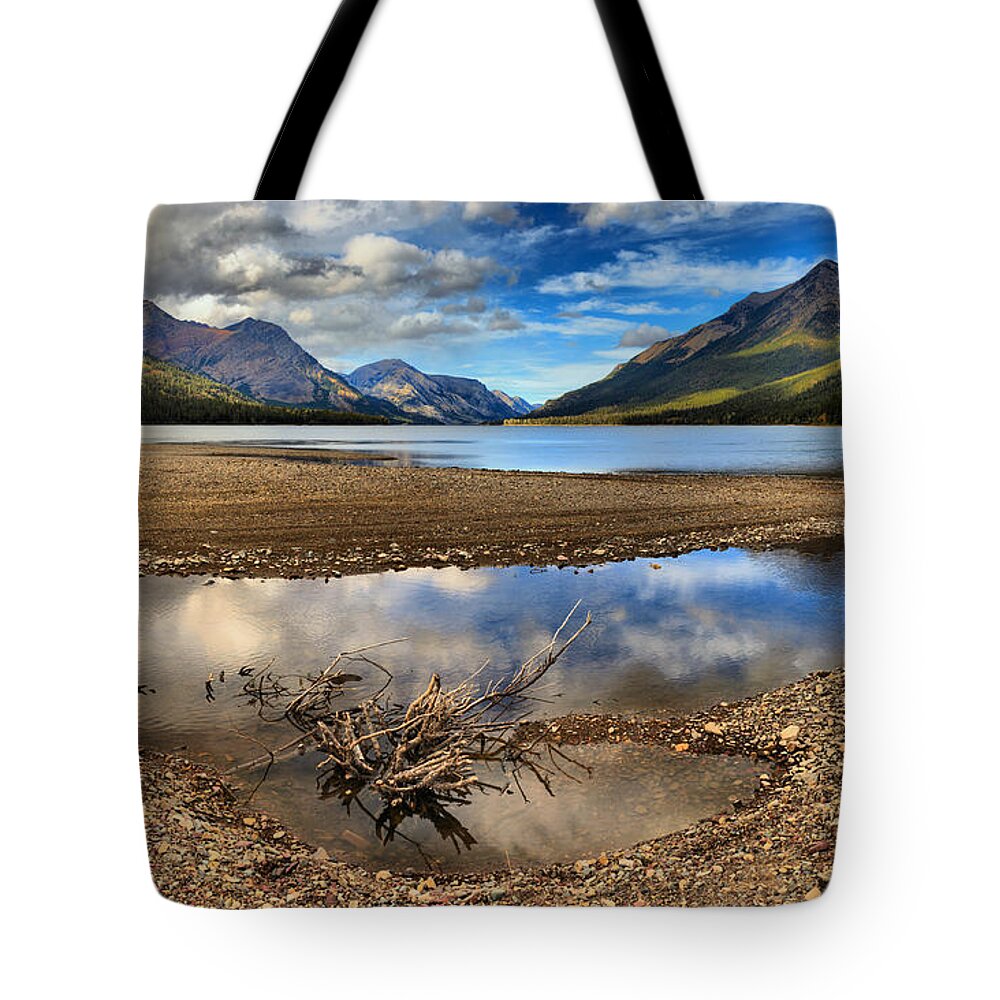 Goat Haunt Tote Bag featuring the photograph Driftwood In The Valley by Adam Jewell