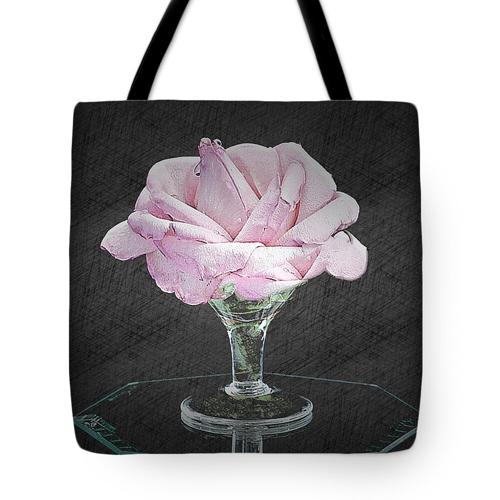 Valentine Tote Bag featuring the mixed media Drinking My Love Life Away by Sherry Hallemeier