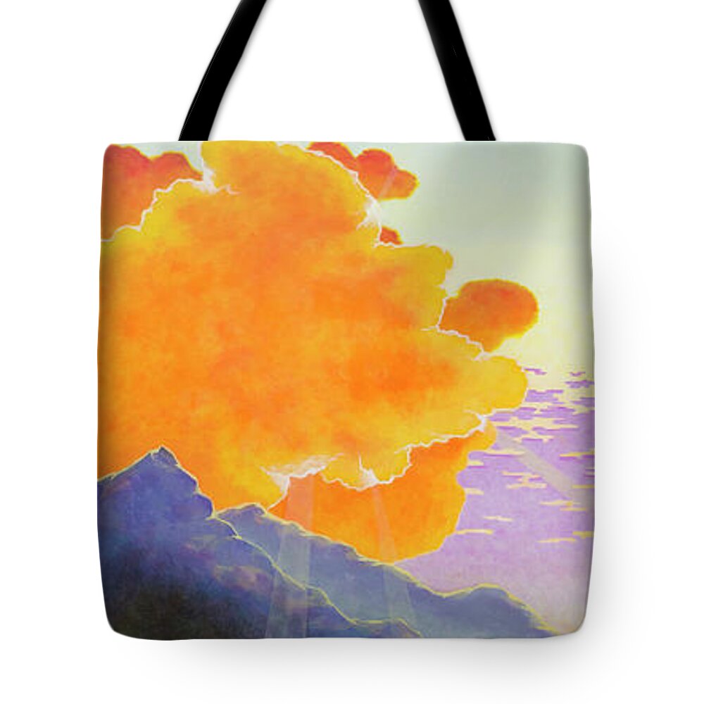 Sunset Tote Bag featuring the painting Drive By by Jack Malloch