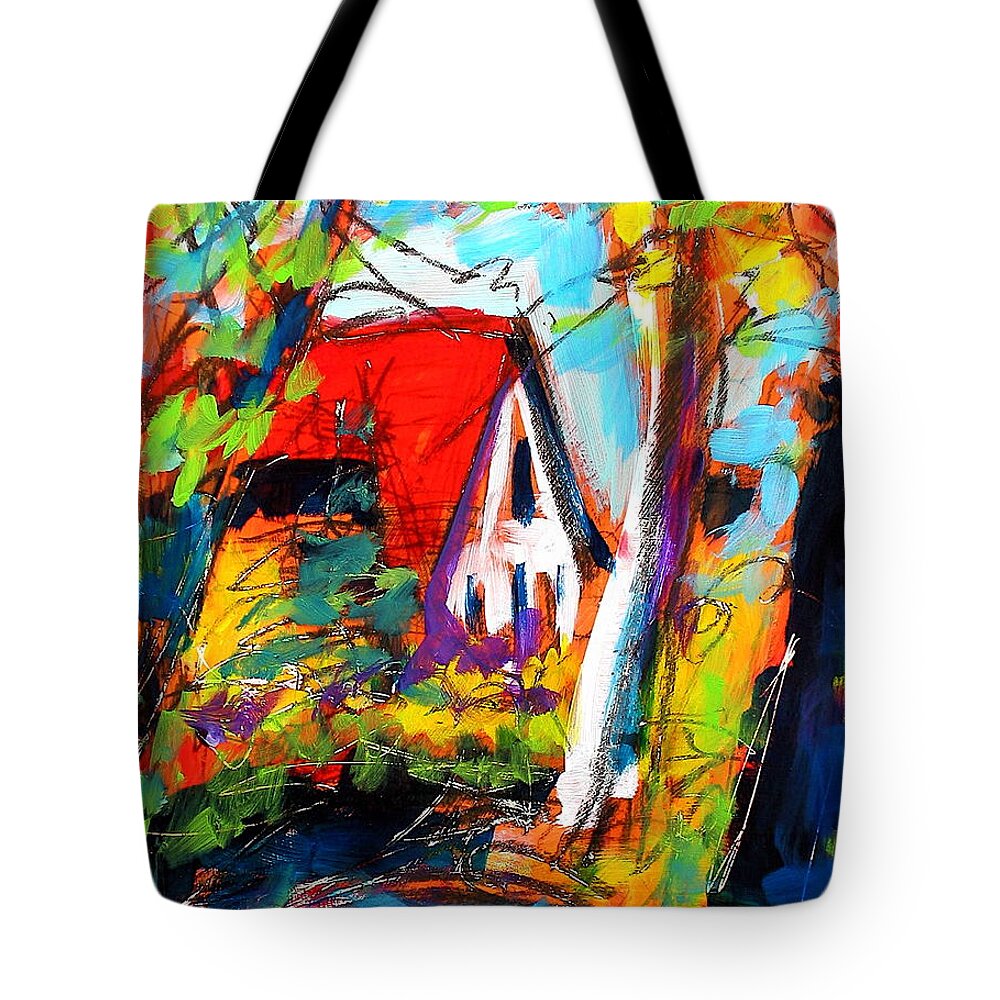 Painting Tote Bag featuring the painting Driveway Revisited by Les Leffingwell