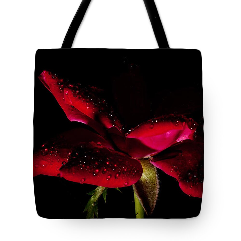 Flower Tote Bag featuring the photograph Droplets by Eugene Campbell