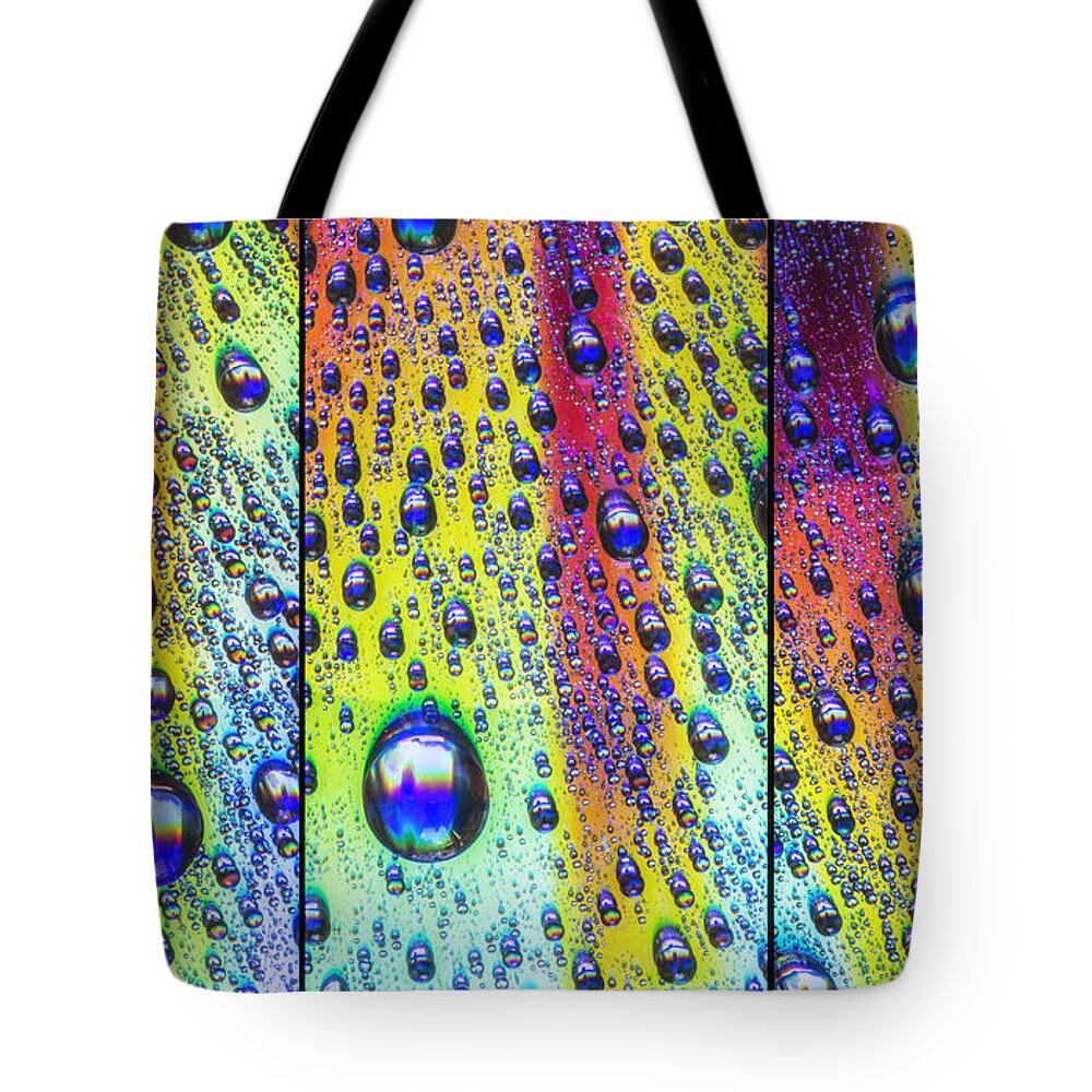Art Tote Bag featuring the photograph Droplets by Veikko Suikkanen