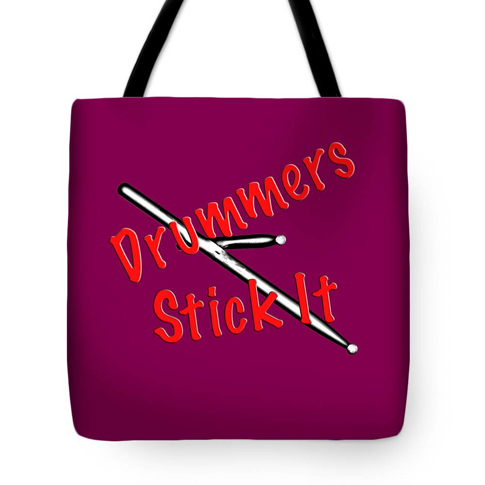 Drum Tote Bag featuring the photograph Drummers Stick It by M K Miller