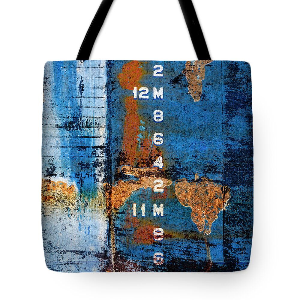 Drydock Tote Bag featuring the mixed media Drydock by Carol Leigh