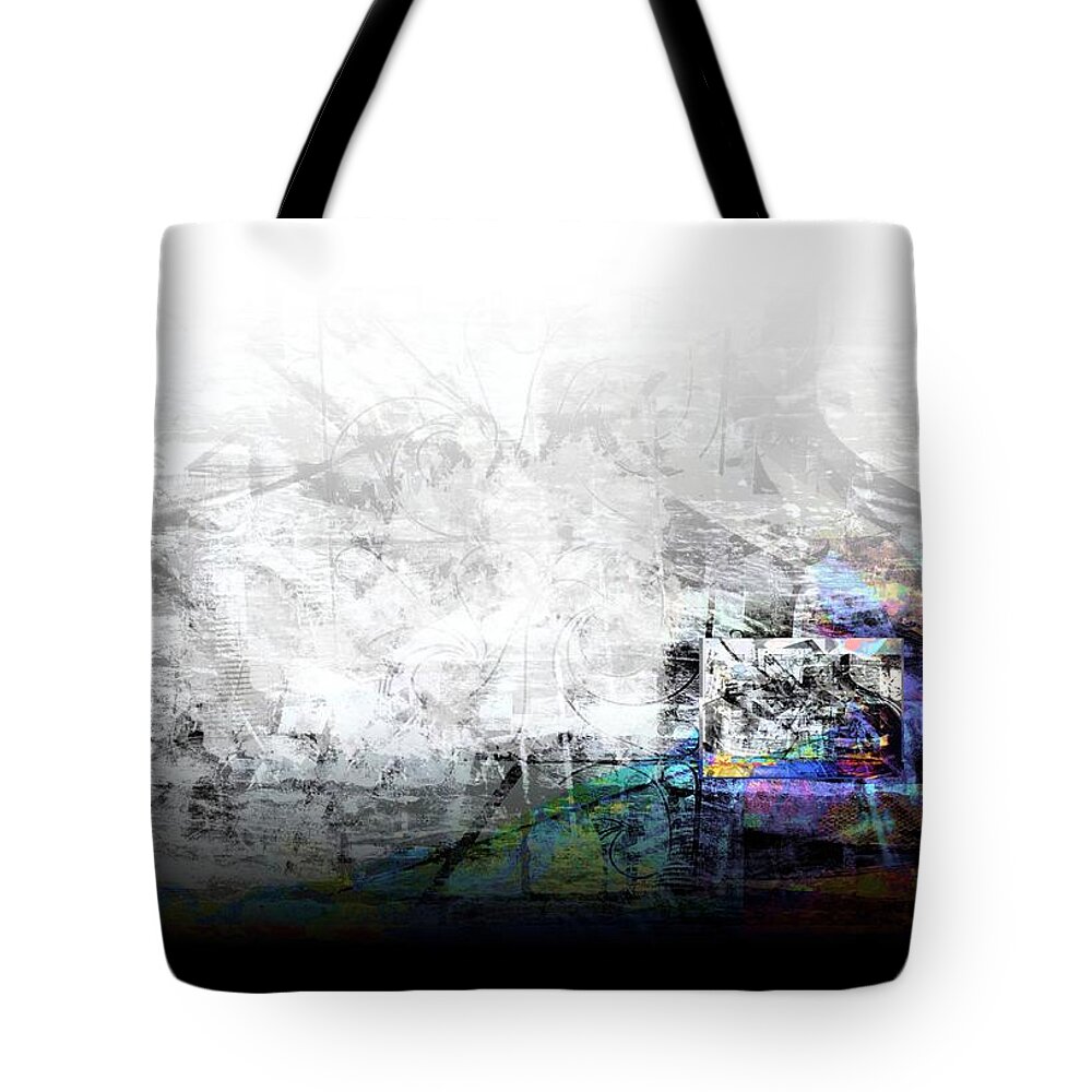 Abstract Tote Bag featuring the digital art Dual Frame by Art Di