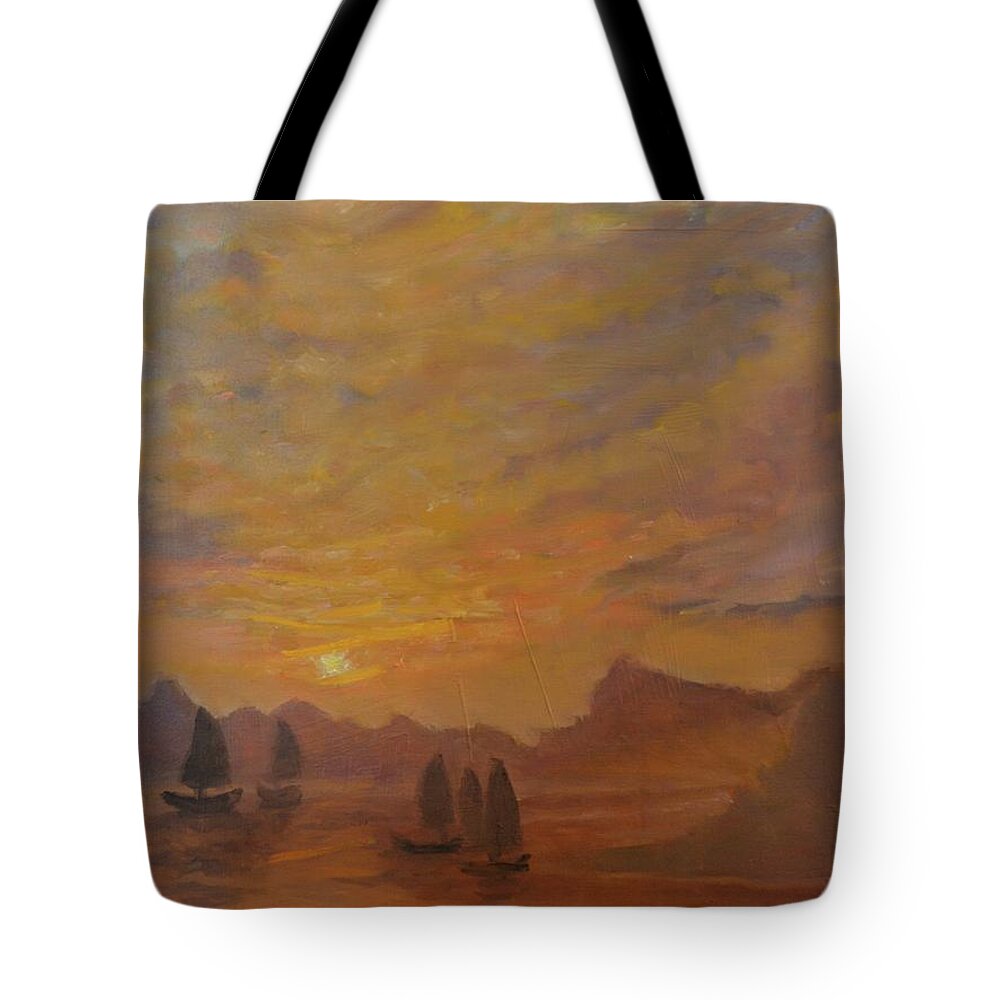 Seascape Tote Bag featuring the painting Dubrovnik by Julie Todd-Cundiff