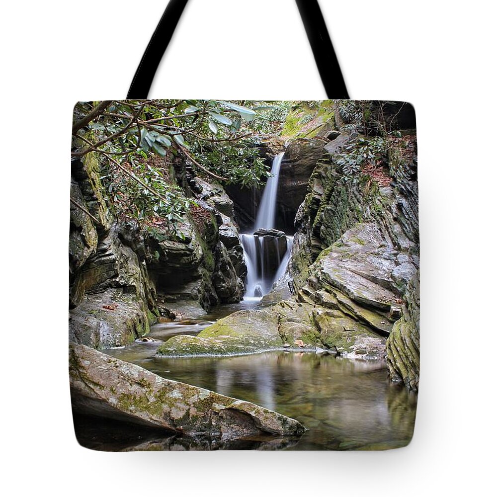 Diggers Creek Falls Tote Bag featuring the photograph Duggers Creek Falls by Chris Berrier