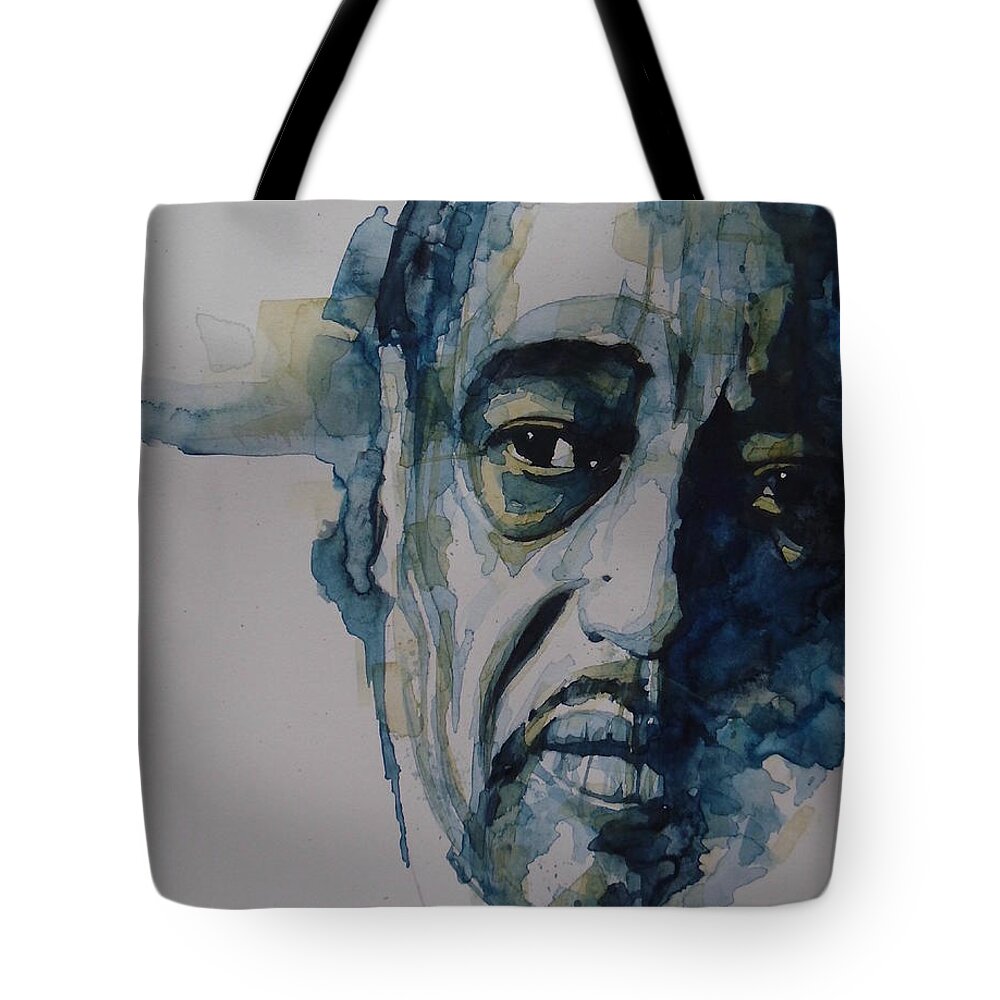 Duke Ellington Tote Bag featuring the painting Duke Ellington by Paul Lovering