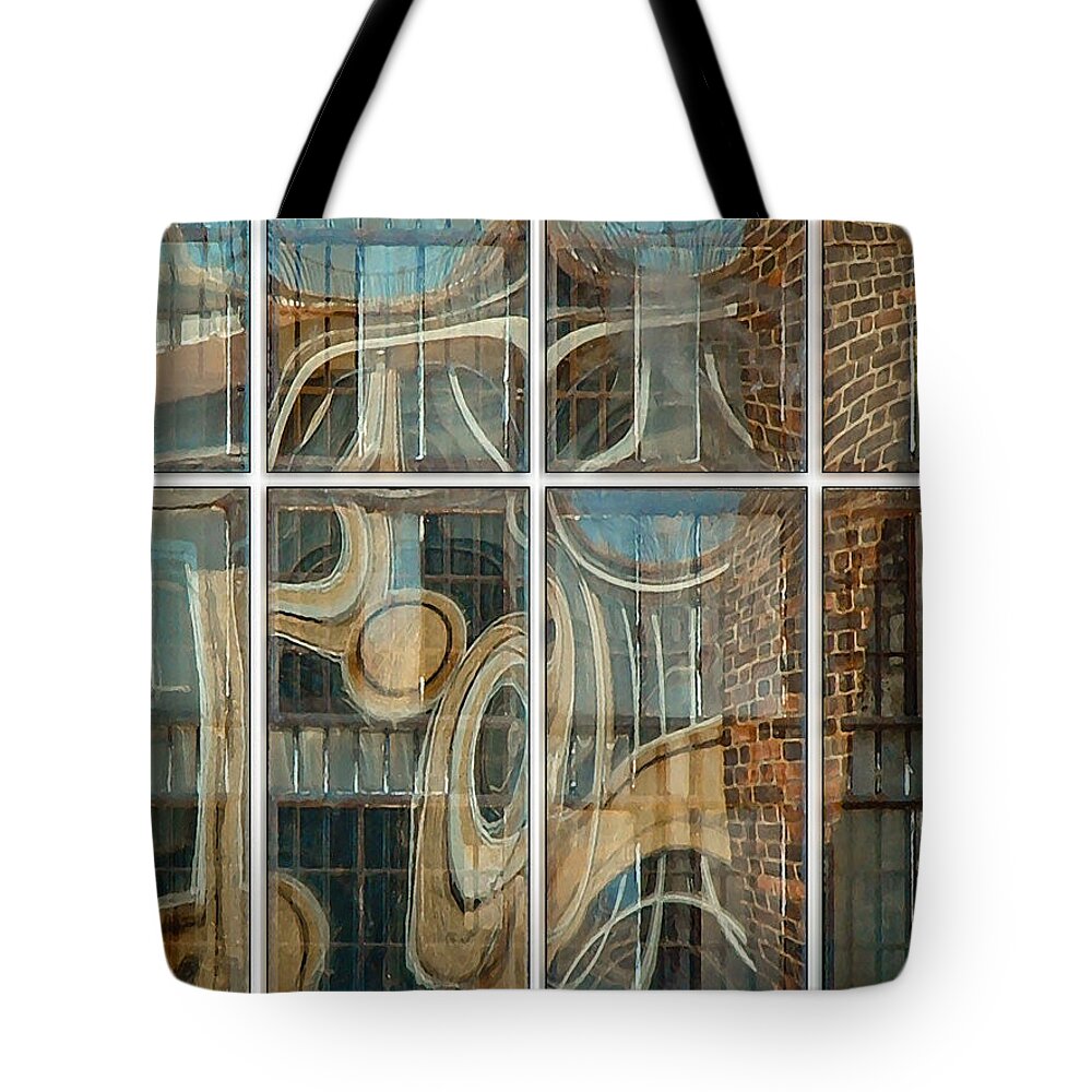 New York City Tote Bag featuring the photograph DUMBO Windows by Stan Magnan