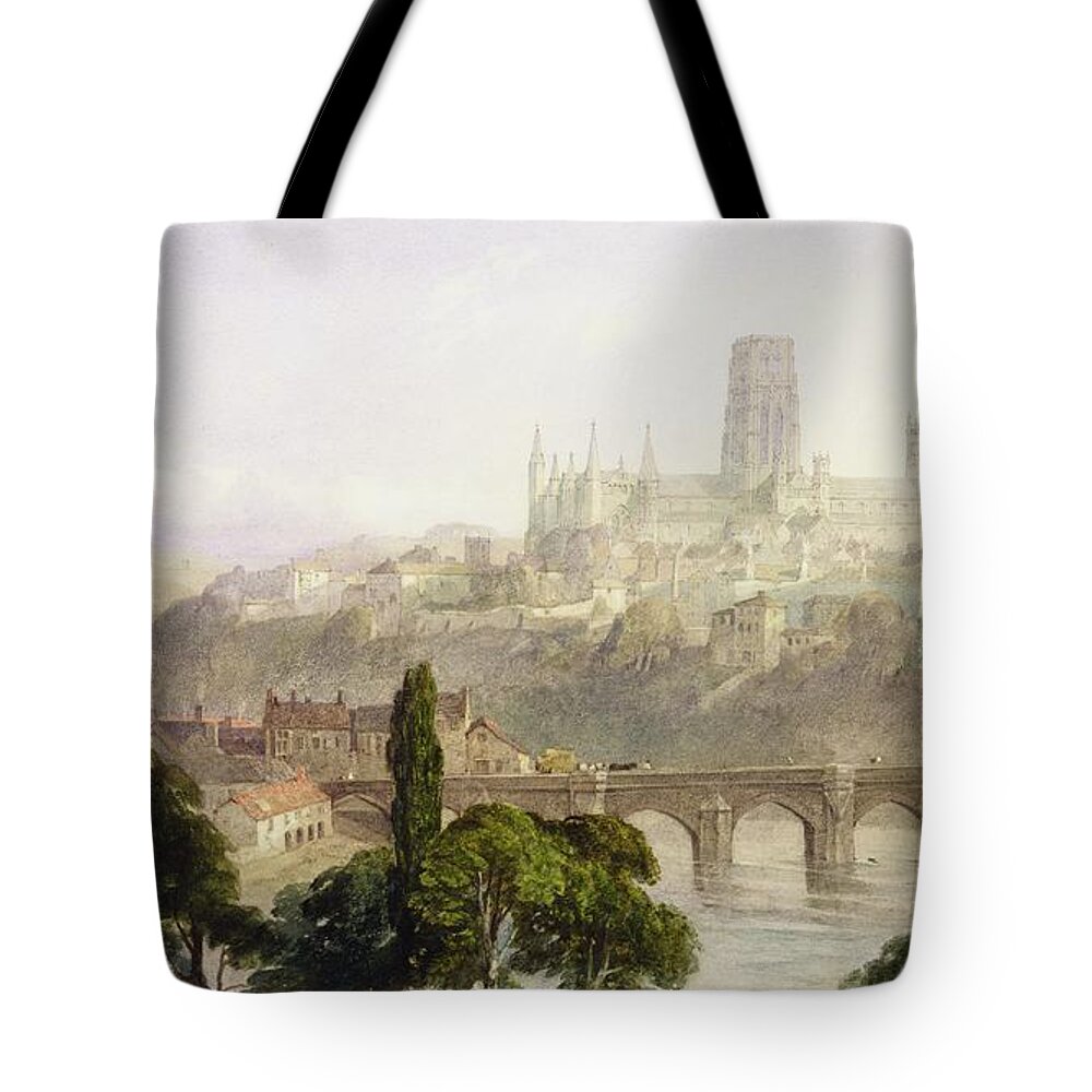 Durham Tote Bag featuring the painting Durham Cathedral by George Arthur Fripp