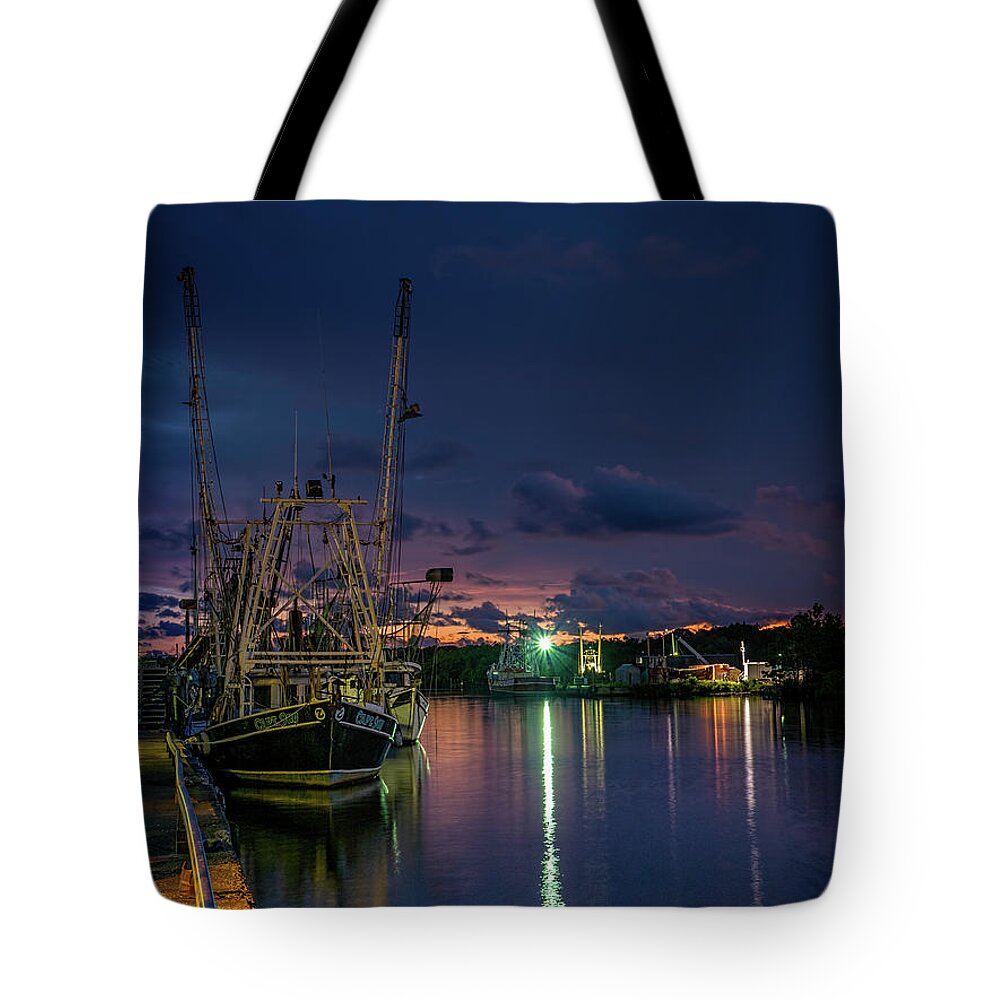 Dusk Tote Bag featuring the photograph Dusk Colors in the Bayou by Brad Boland